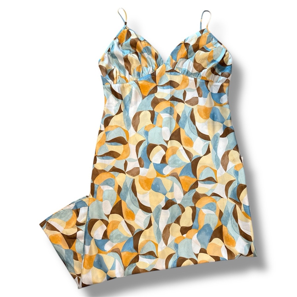 Abercrombie & Fitch Blue and Yellow Chemise